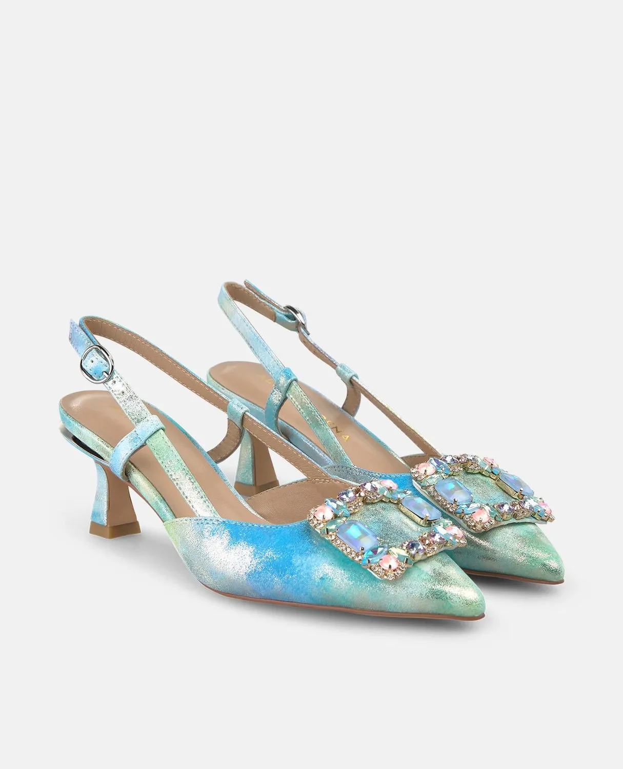 Alma en Pena V262223 escarpins bleu talon 6 cm