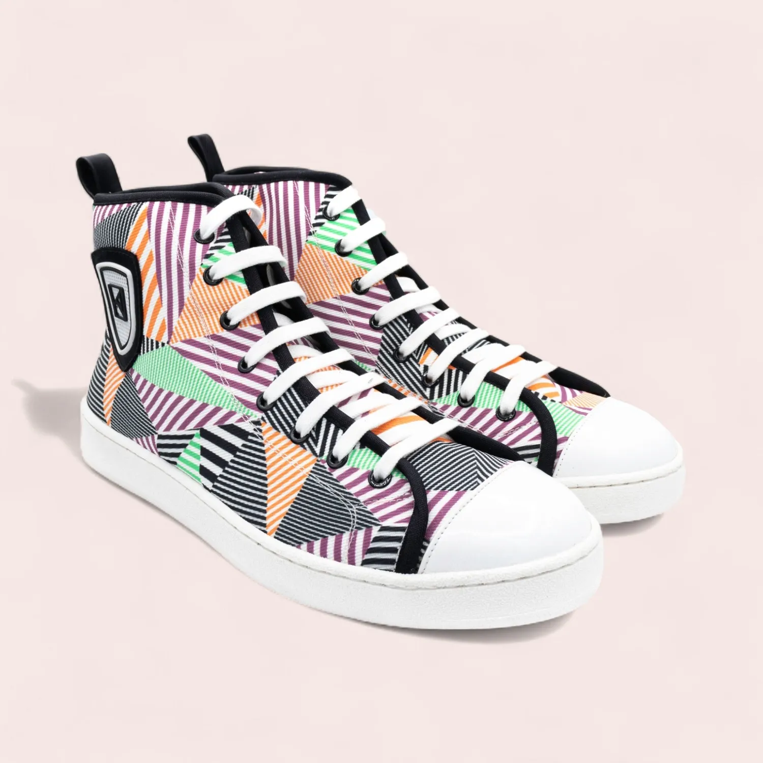 Karine Arabian Travis sneaker cuir patchwork pop