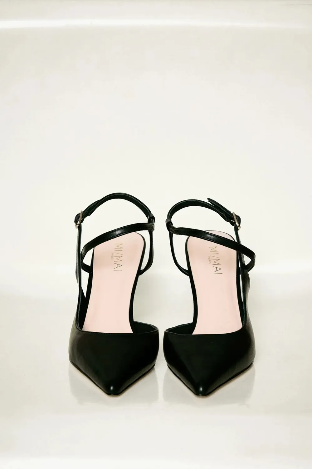 Mi/Mai Emy Black escarpins cuir noir talon aiguille