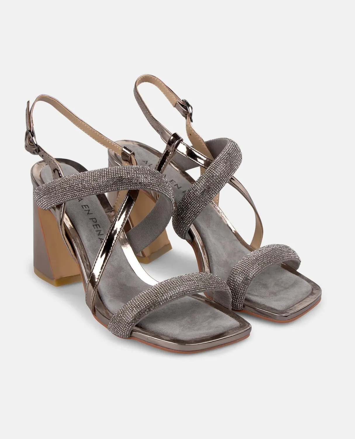 Alma en Pena V250672 sandales argenté strass talon 9,8 cm