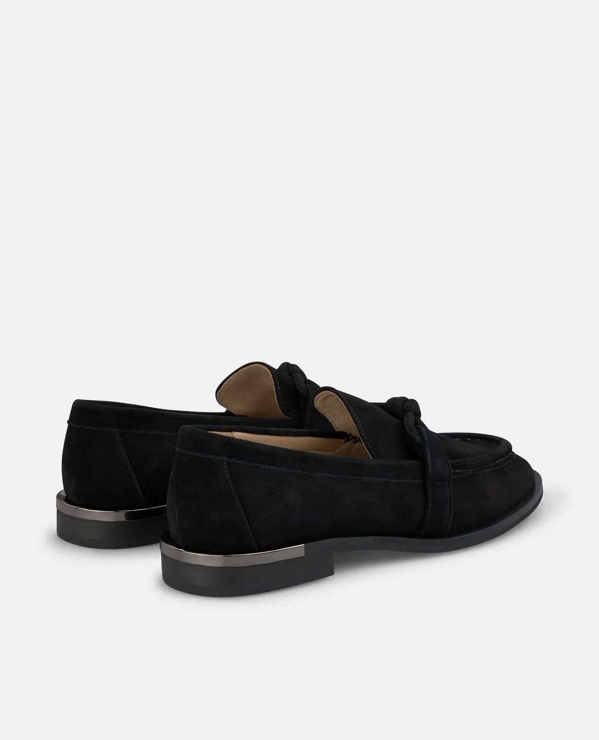 Alma en Pena I250204 mocassin cuir nœud noir