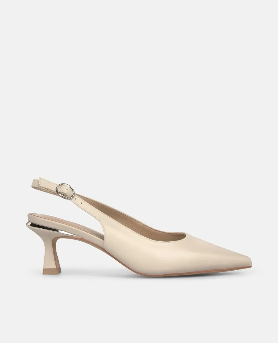 Alma en Pena V261850 escarpins slingback blanc nappa