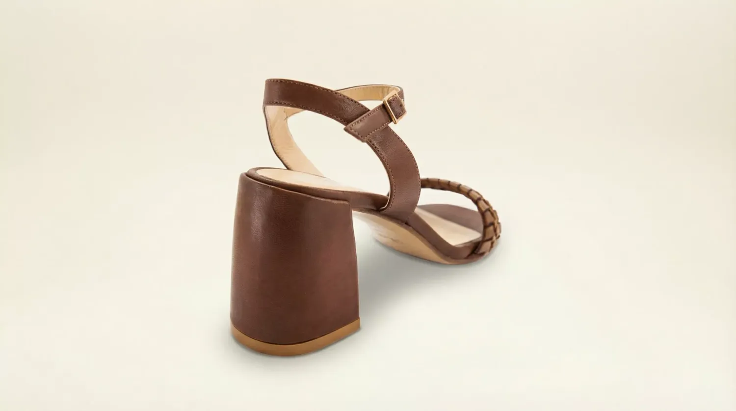 Matteo Pitti Dory sandales marron talon bloc cuir