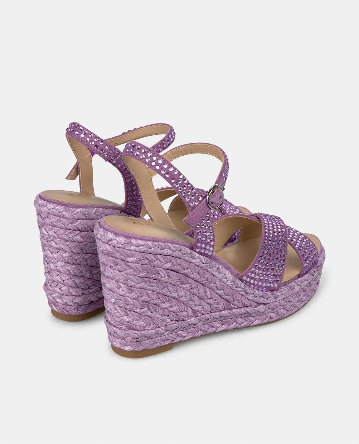 Alma en Pena V2551003 compensées violet strass