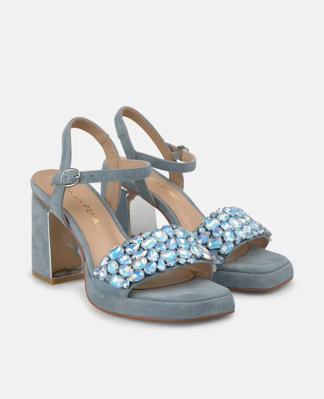 Alma en Pena V262652 sandales talon 8,5cm jean strass