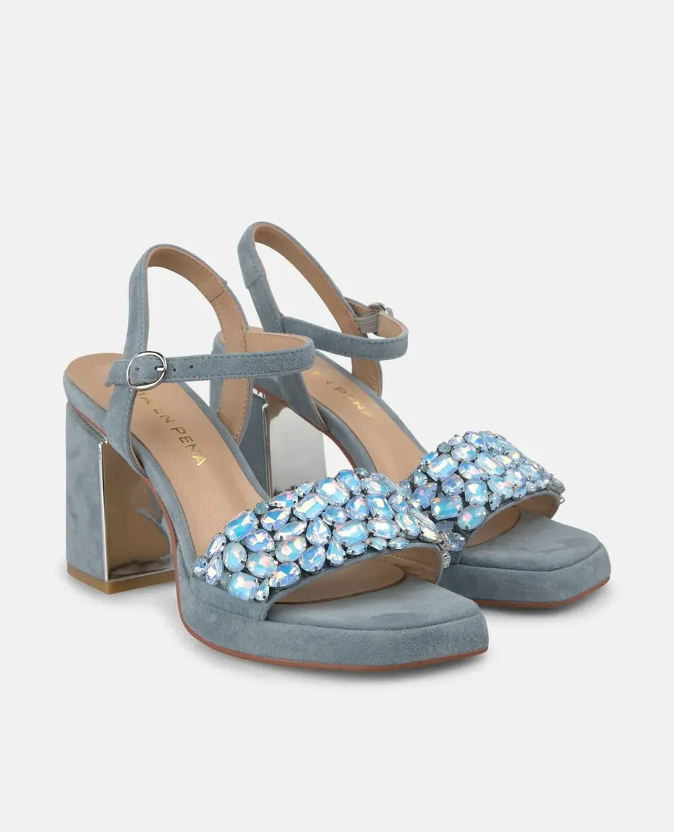 Alma en Pena V262652 sandales talon 8,5cm jean strass