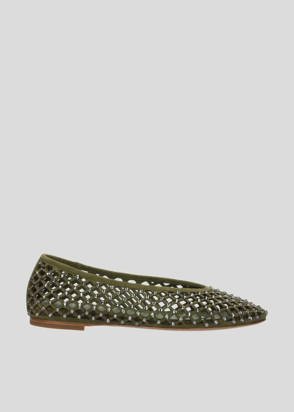 Lola Cruz Leonor ballerines kaki plat confort quotidien