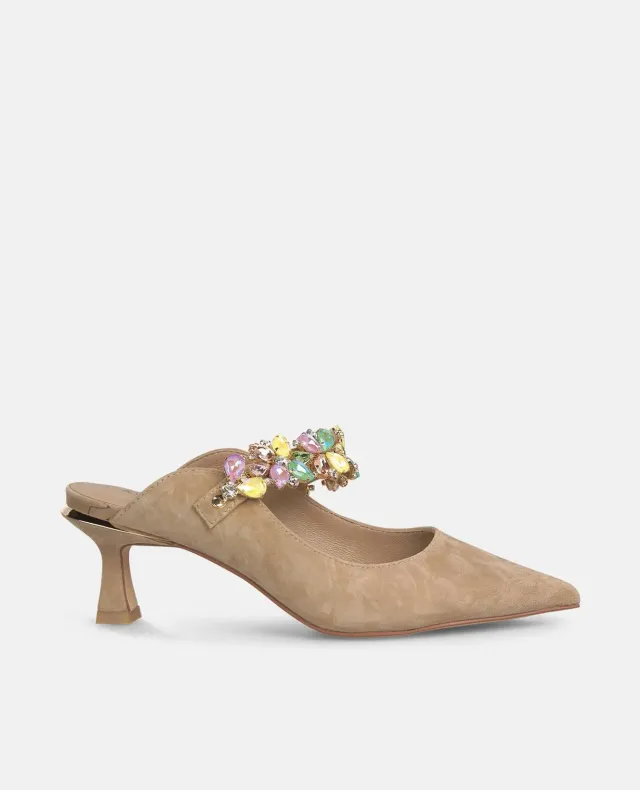 Alma en Pena V262204 mules sable talon 6,2 cm cuir