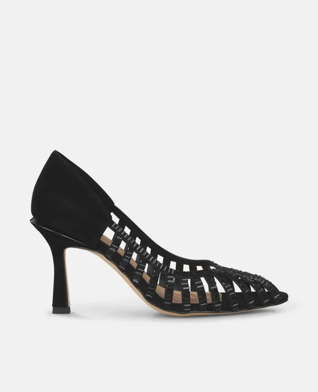 Alma en Pena I250404 escarpins miroir noir talon 9 cm