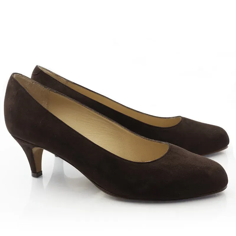 Bégum Paris Alice escarpins marron foncé velours 5 cm