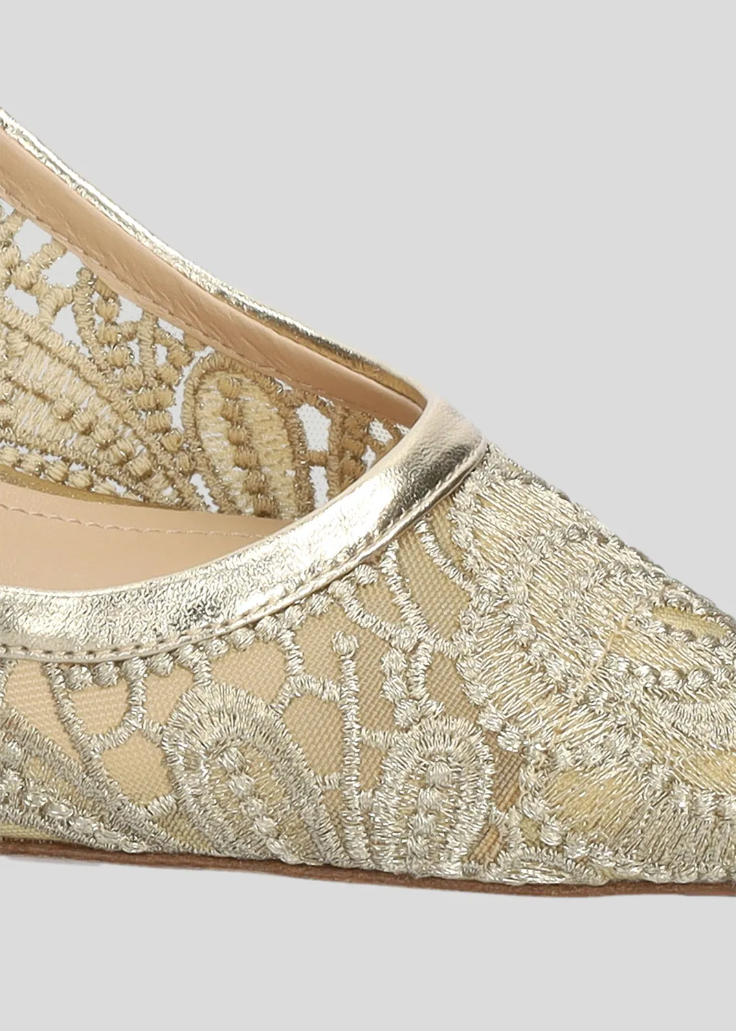 Lola Cruz Grace 55 escarpins doré cuir