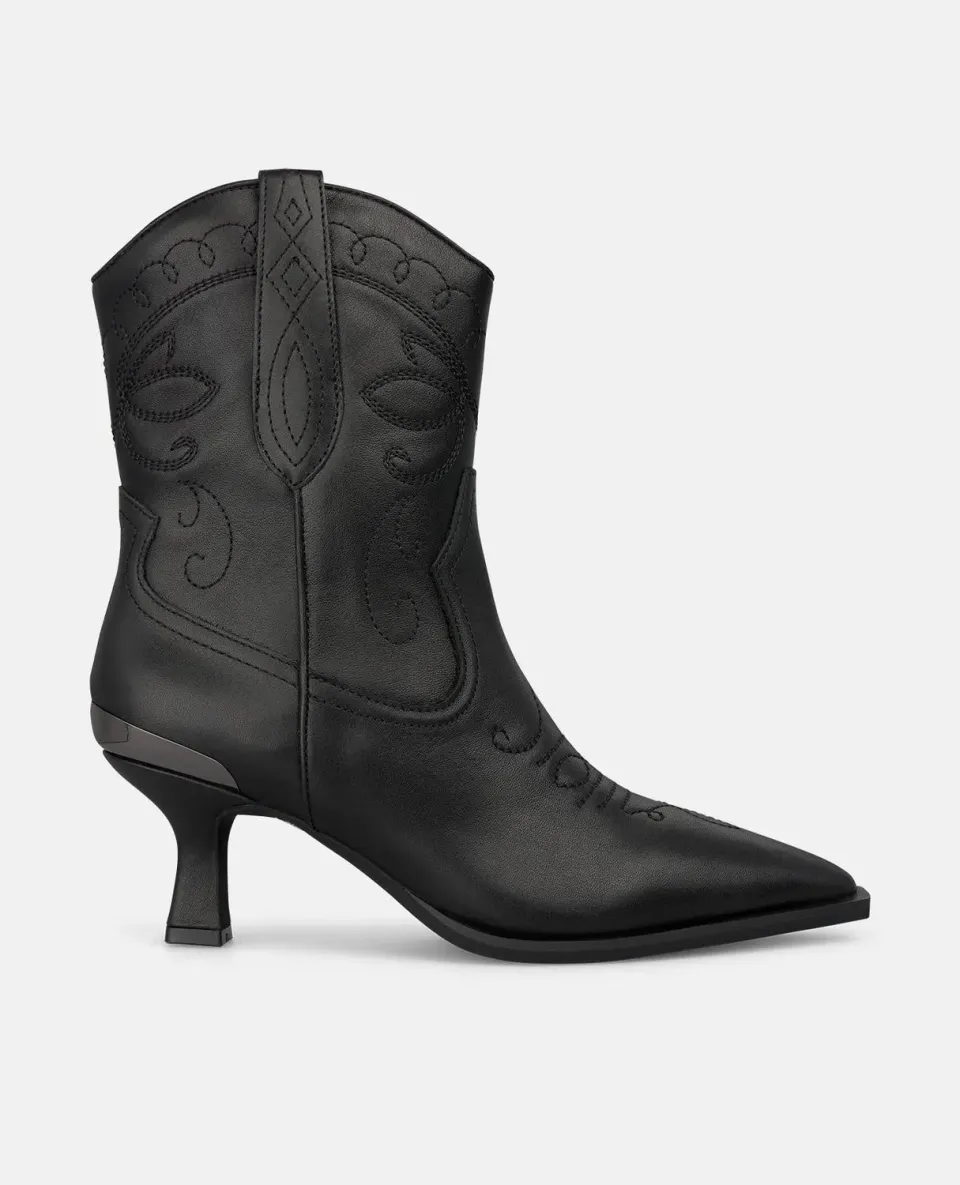 Alma en Pena I260350C bottines cowboy cuir noir 6 cm