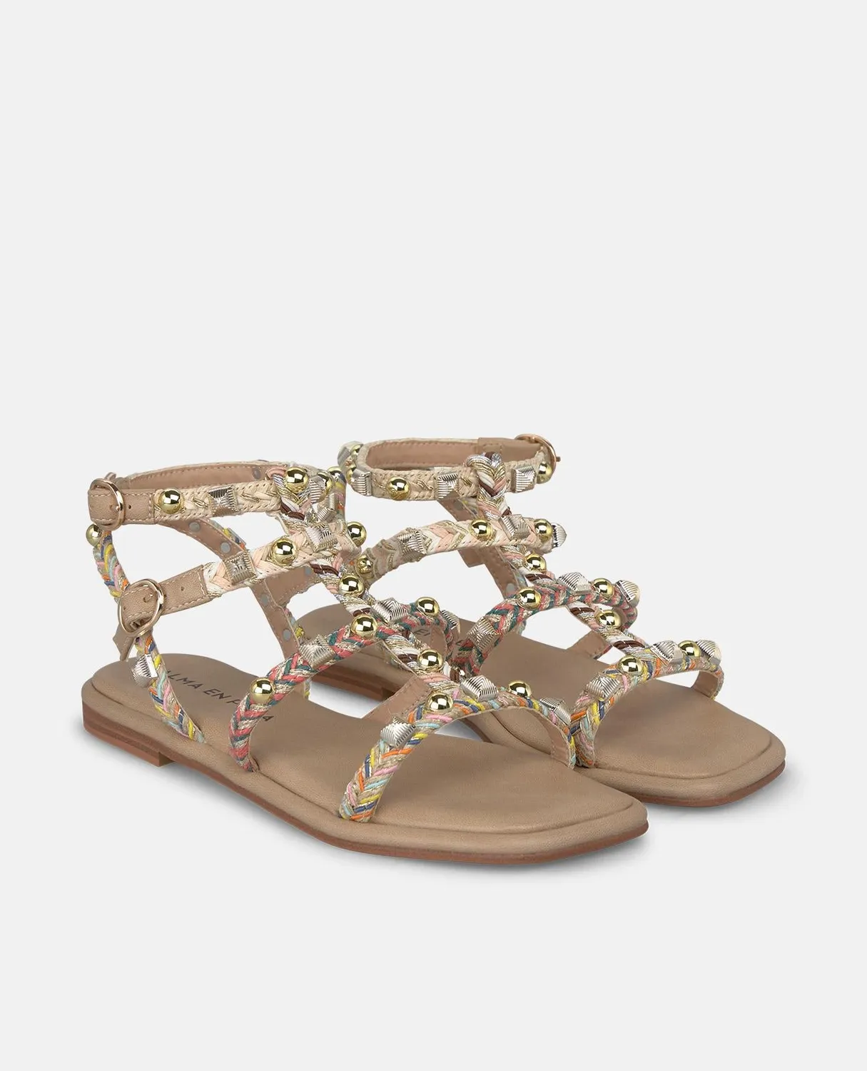 Alma en Pena V2651708 sandales plates multicolore