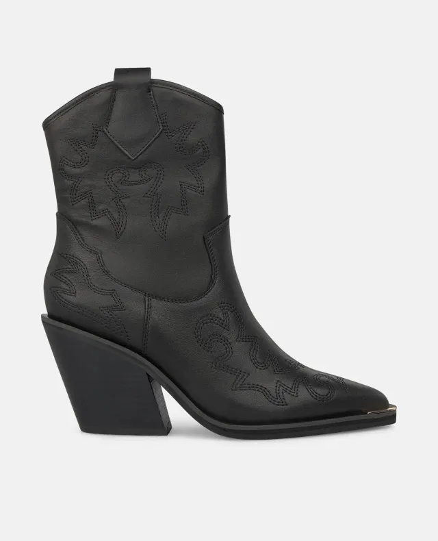Alma en Pena I260710 bottines cowboy noires cuir