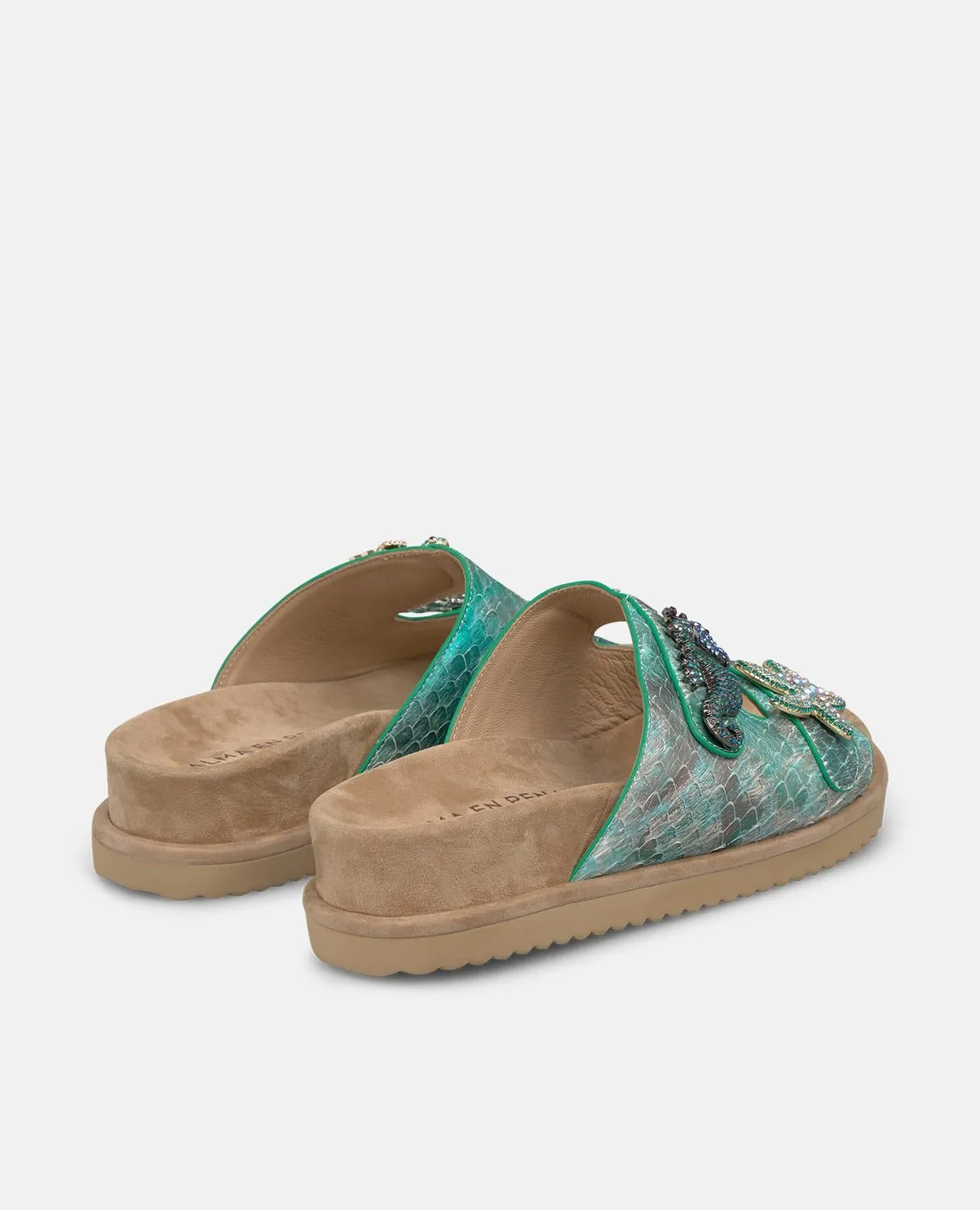 Alma en Pena Maldivas V267504 sandales turquoise effet serpent