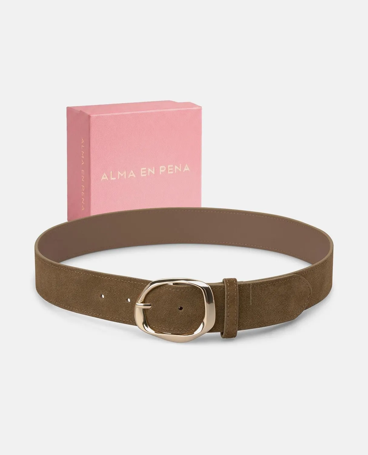 Alma en Pena V26CT018 ceinture marron cuir boucle ronde