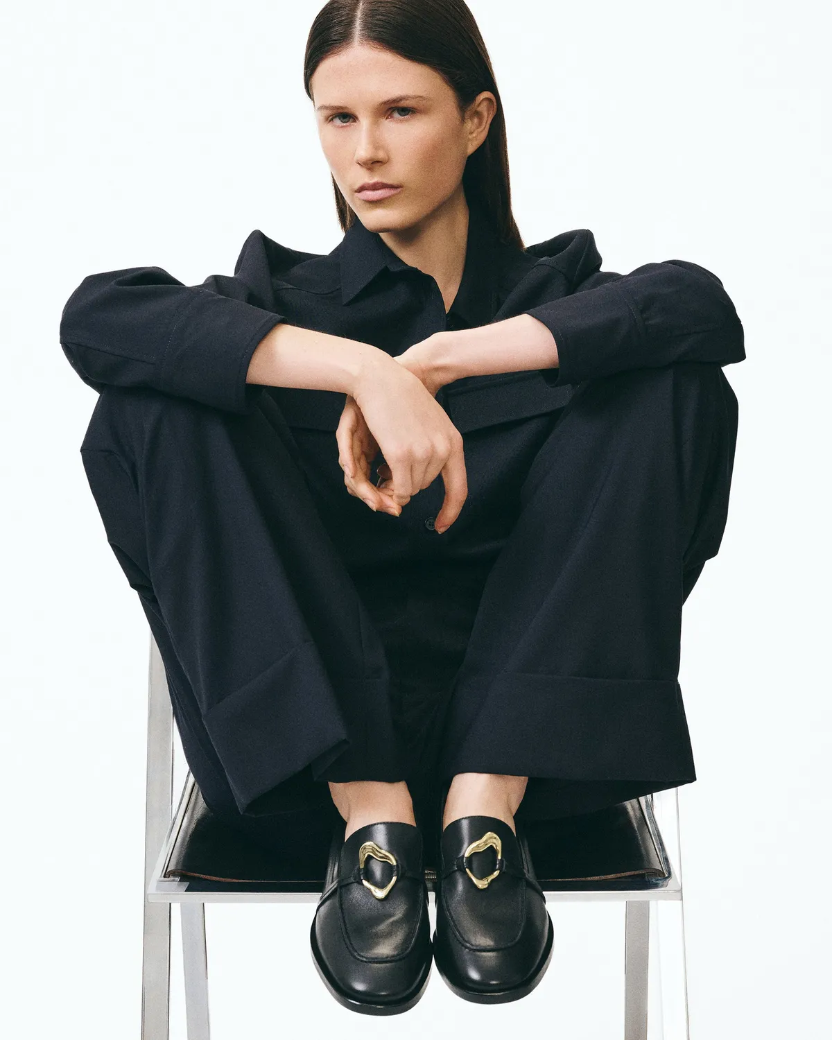Mi/Mai Luciano Black Melt mocassins cuir noir