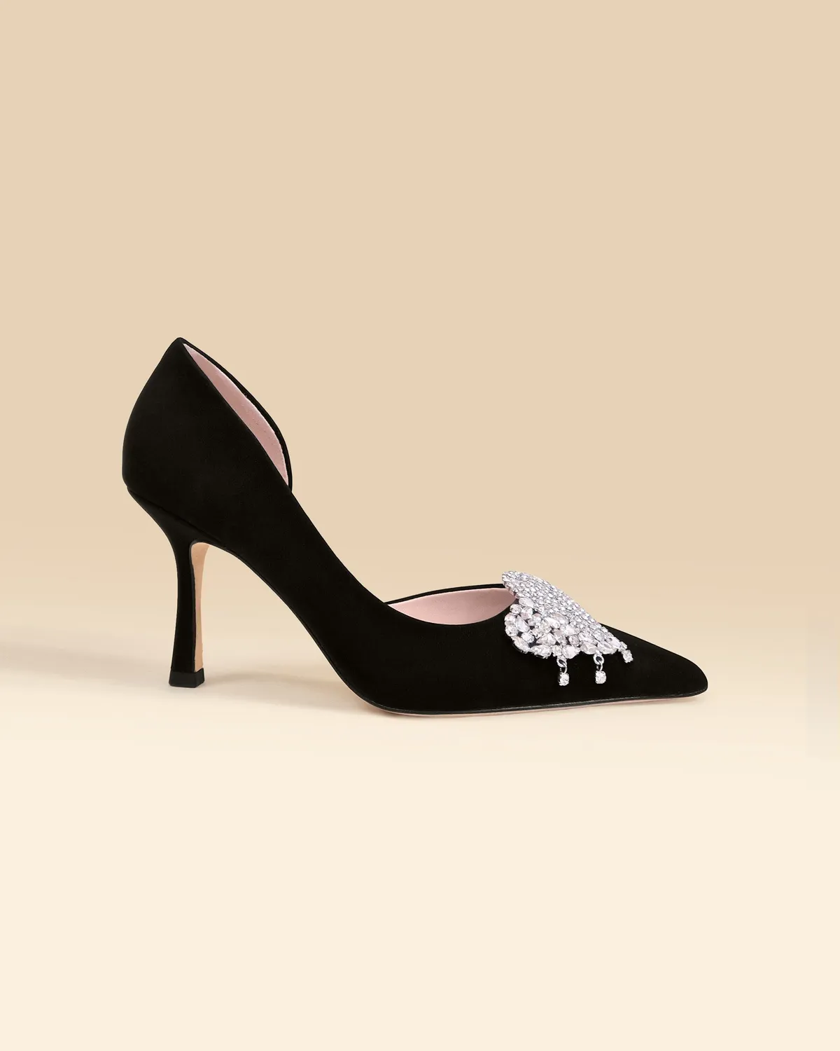 Mi/Mai Bellagio escarpins strass coeur effet mat