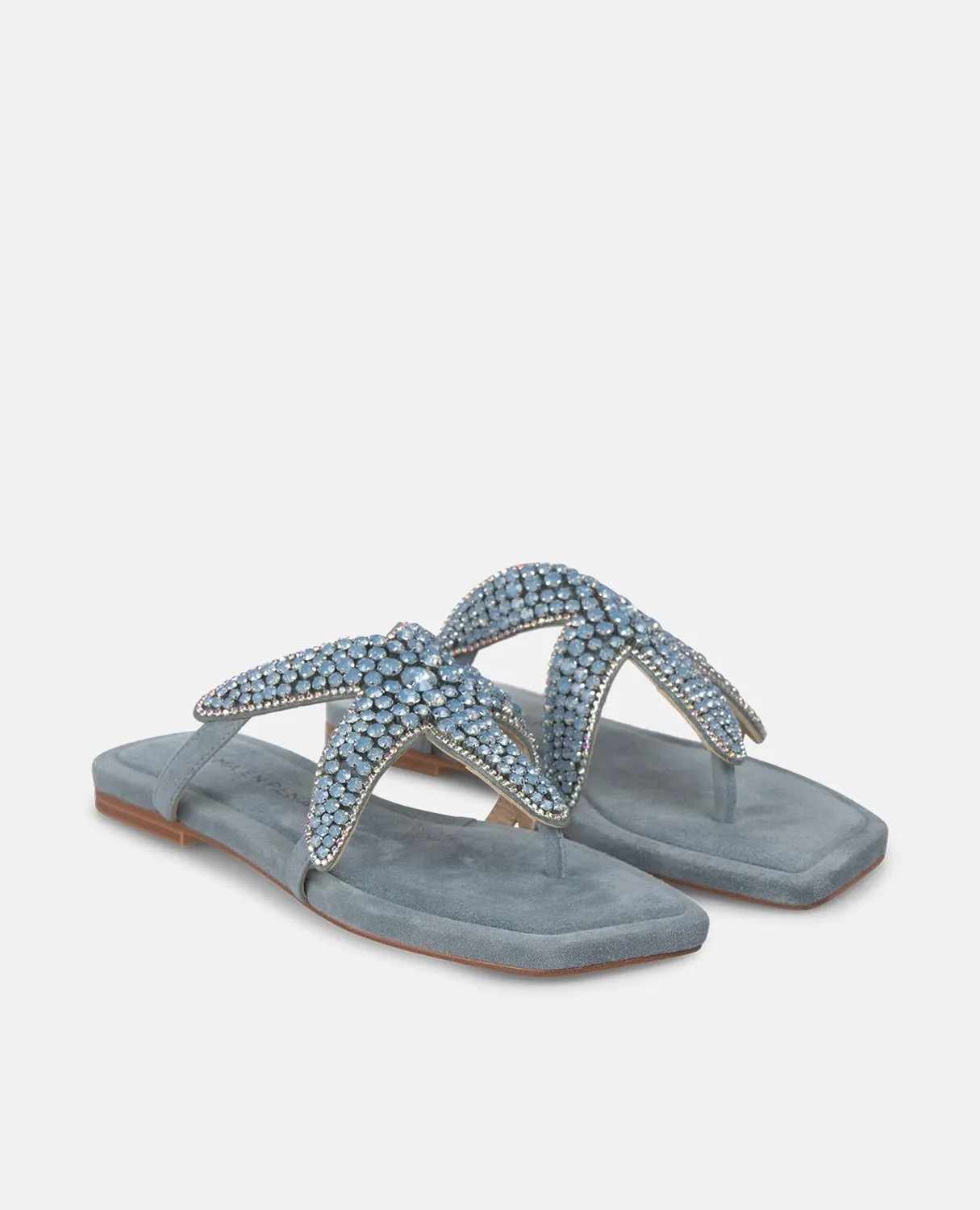 Alma en Pena V268404 sandales plates bleu cuir