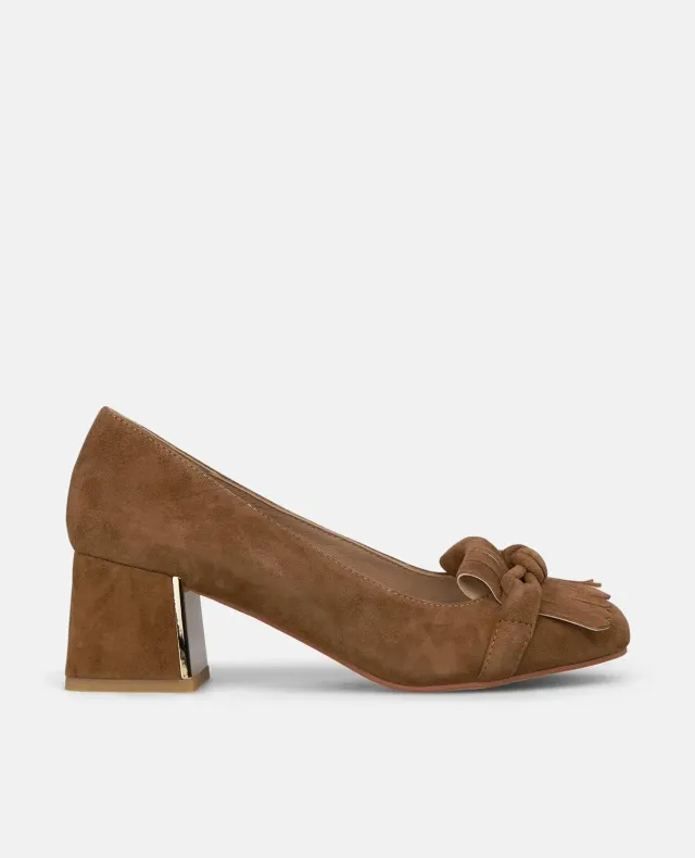 Alma en Pena I260156 escarpin daim camel 5,5 cm