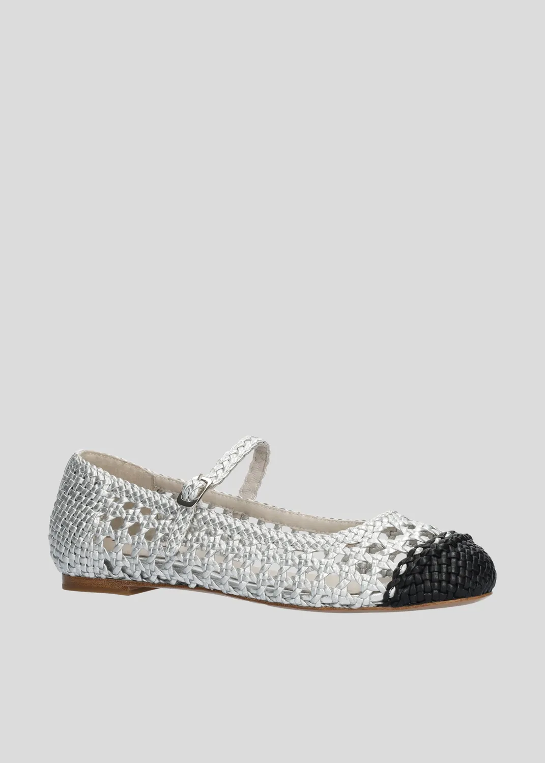 Lola Cruz Brie ballerines argent plata plates