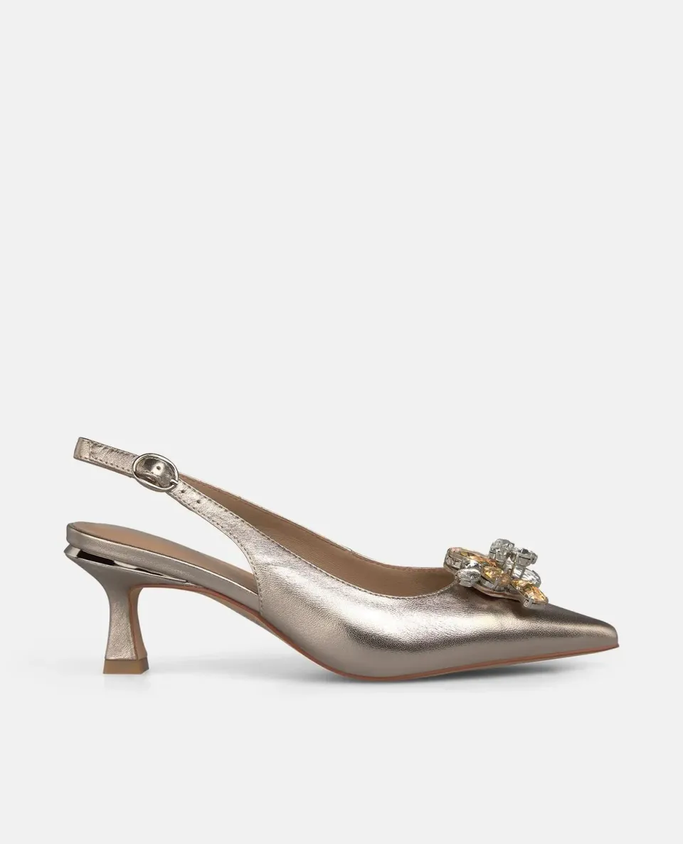 Alma en Pena V262200 escarpins bronze strass talon 8,5 cm