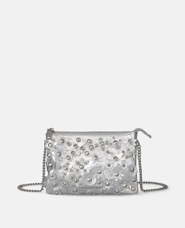Alma en Pena V26BG050 sac bandoulière cuir argenté