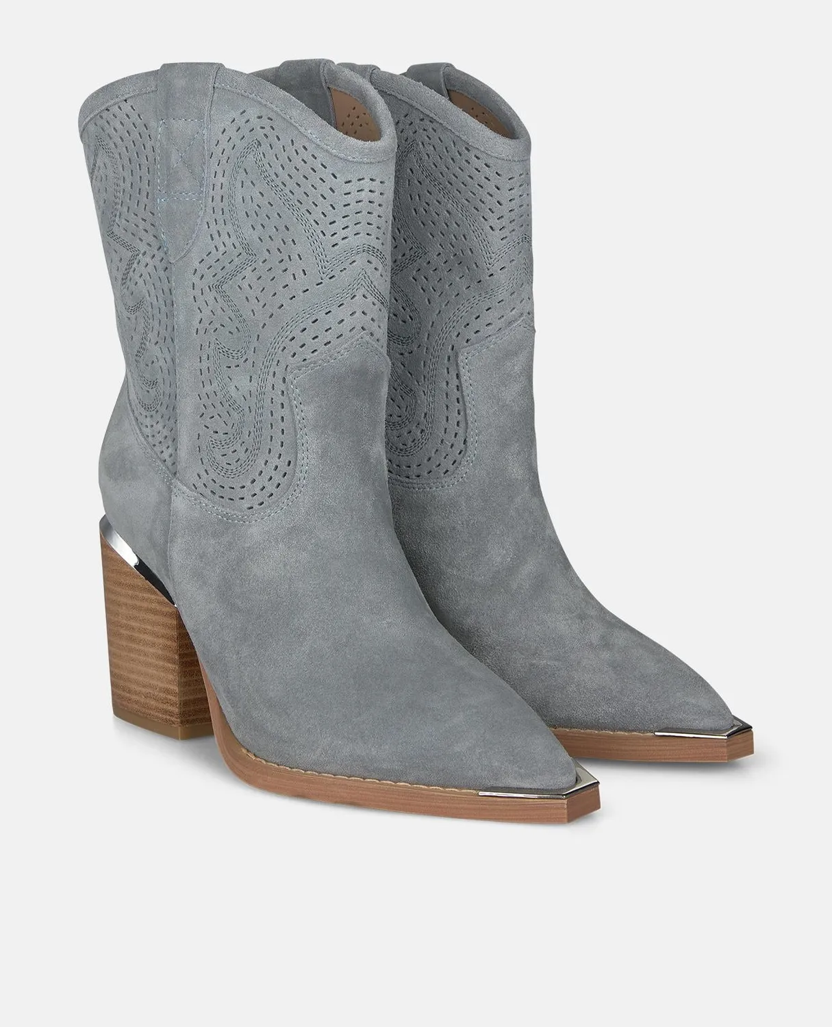 Alma en Pena V260104 bottines cowboy bleu jean cuir