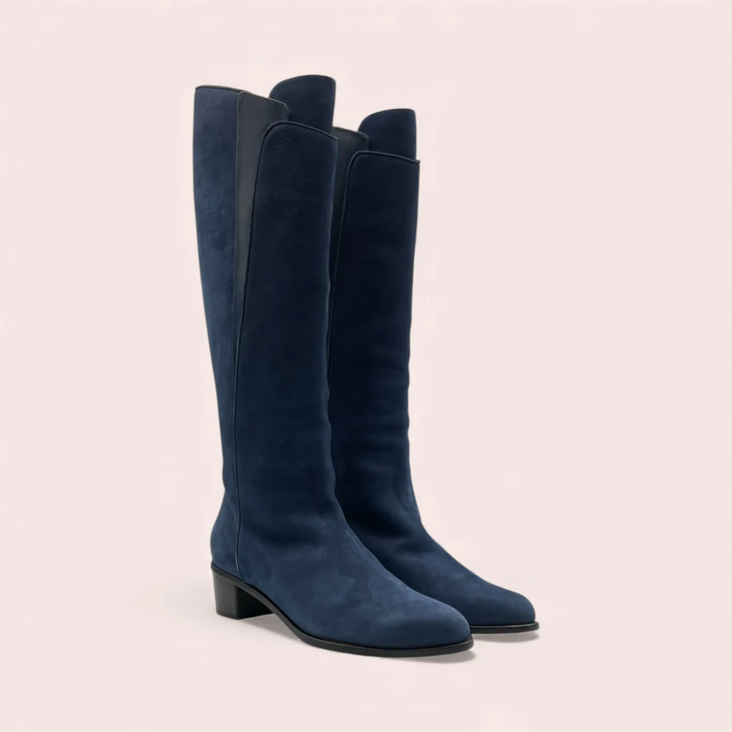 Karine Arabian Turner bottes navy cuir velours 41