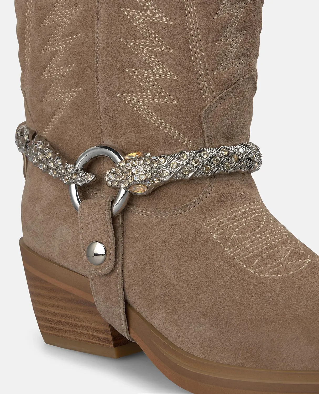Alma en Pena I260572 bottes cowboy daim vison