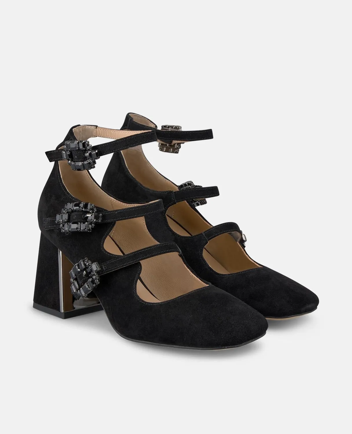 Alma en Pena I250301 escarpins noirs boucles bijou