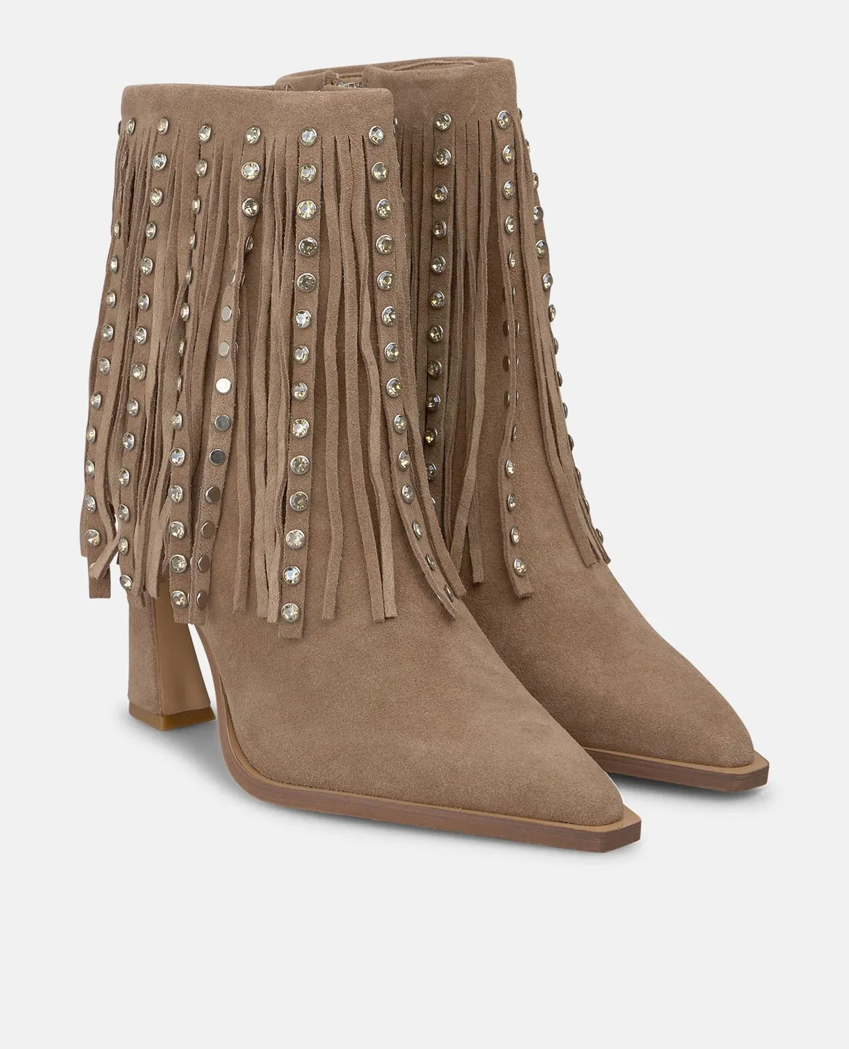 Alma en Pena I260444 bottines ante vison franges 9 cm
