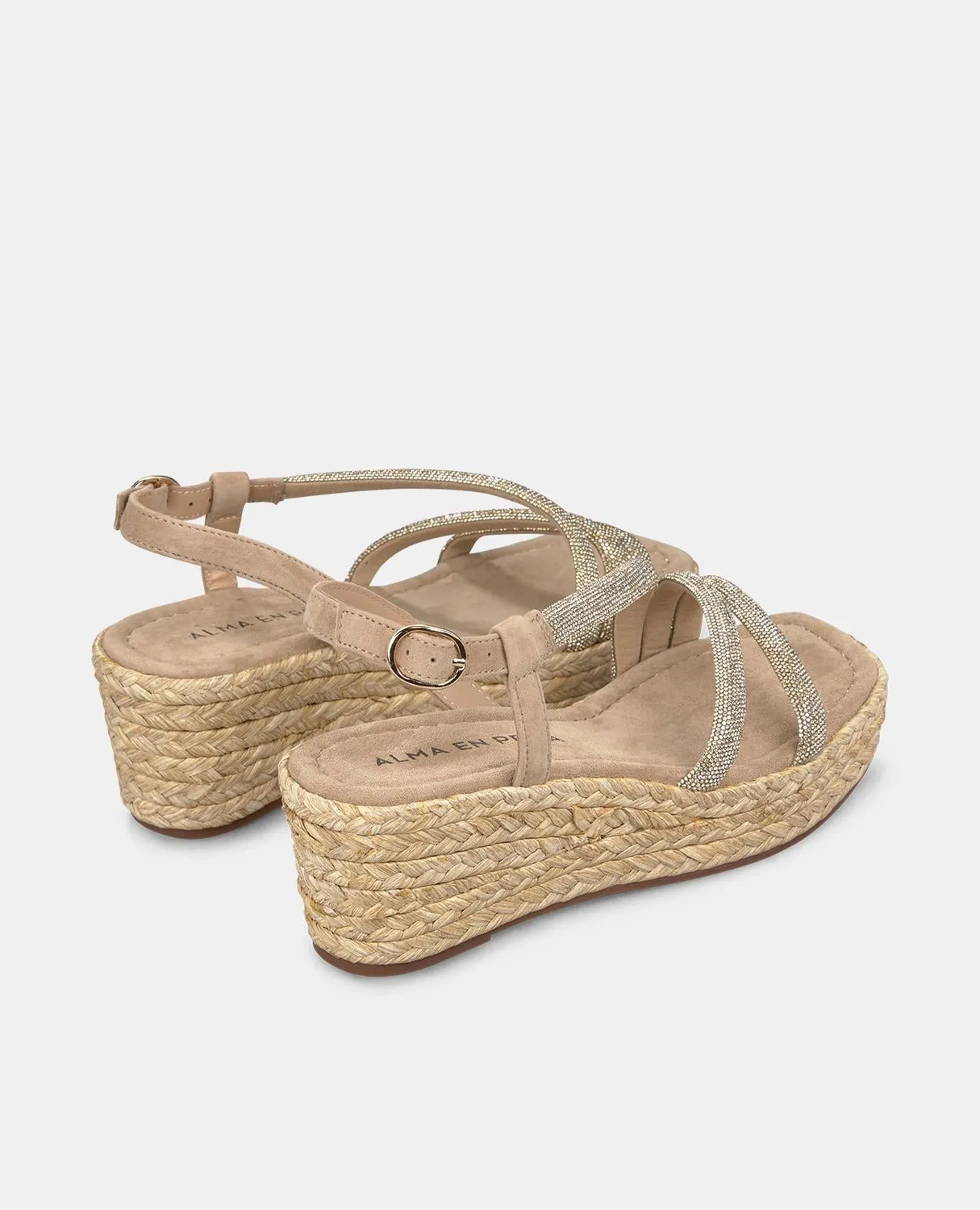 Alma en Pena V2551452 sandales compensées beige talon 5 cm