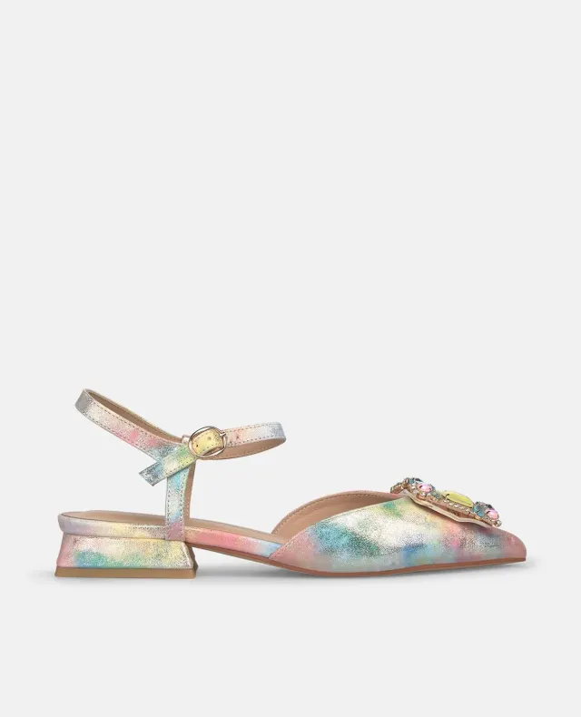 Alma en Pena V261002 escarpin plat rose cuir 2 cm
