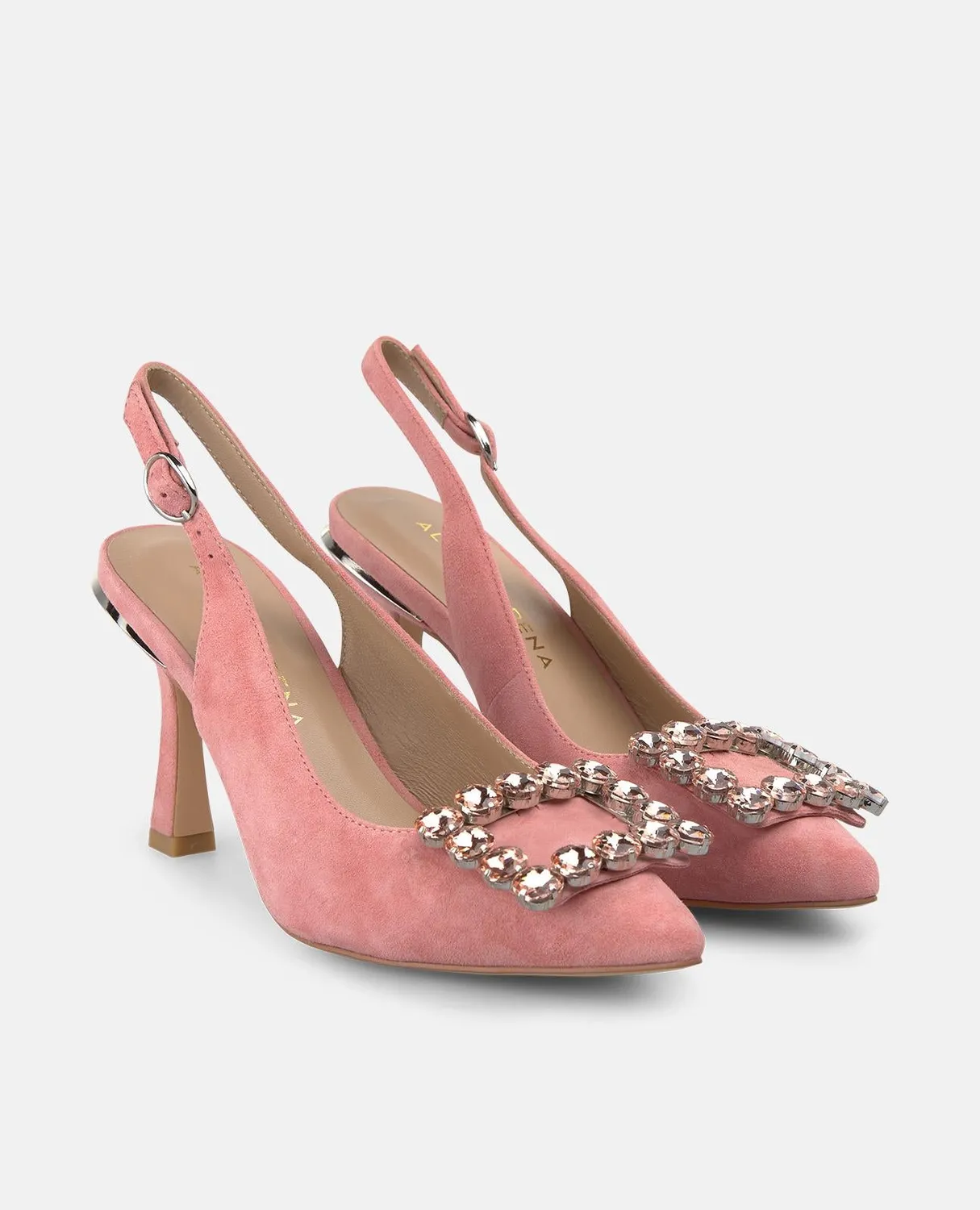 Alma en Pena V262004 escarpins saumon cuir talon fin 9 cm