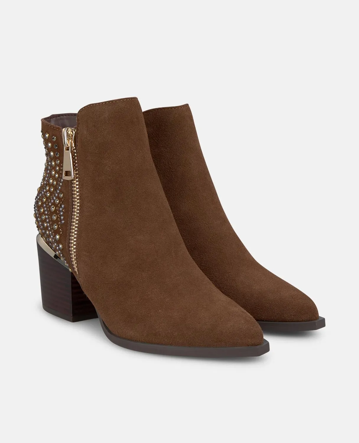 Alma en Pena I2553000 bottines camel strass talon 7,3 cm