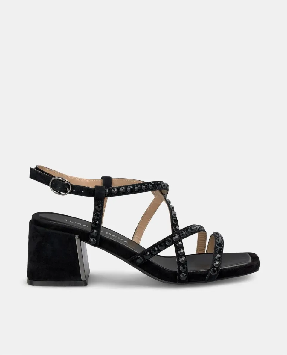 Alma en Pena V250965 sandales cuir noir 6 cm