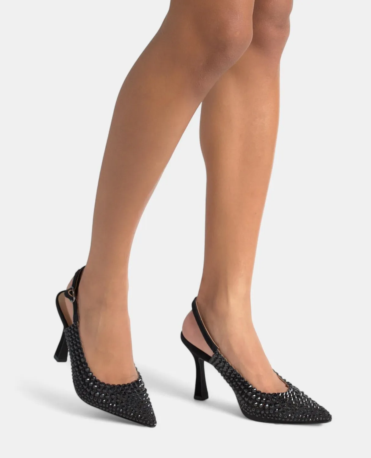 Alma en Pena V250616 escarpins noirs strass talon 9 cm