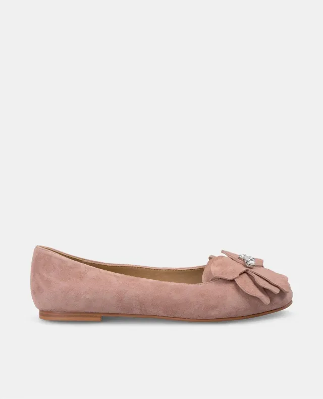 Alma en Pena V250541 ballerines cuir rose fleur talon plat
