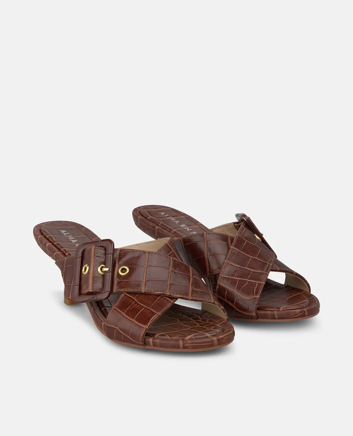 Alma en Pena I260293 sandales cuir camel talon 5,5 cm
