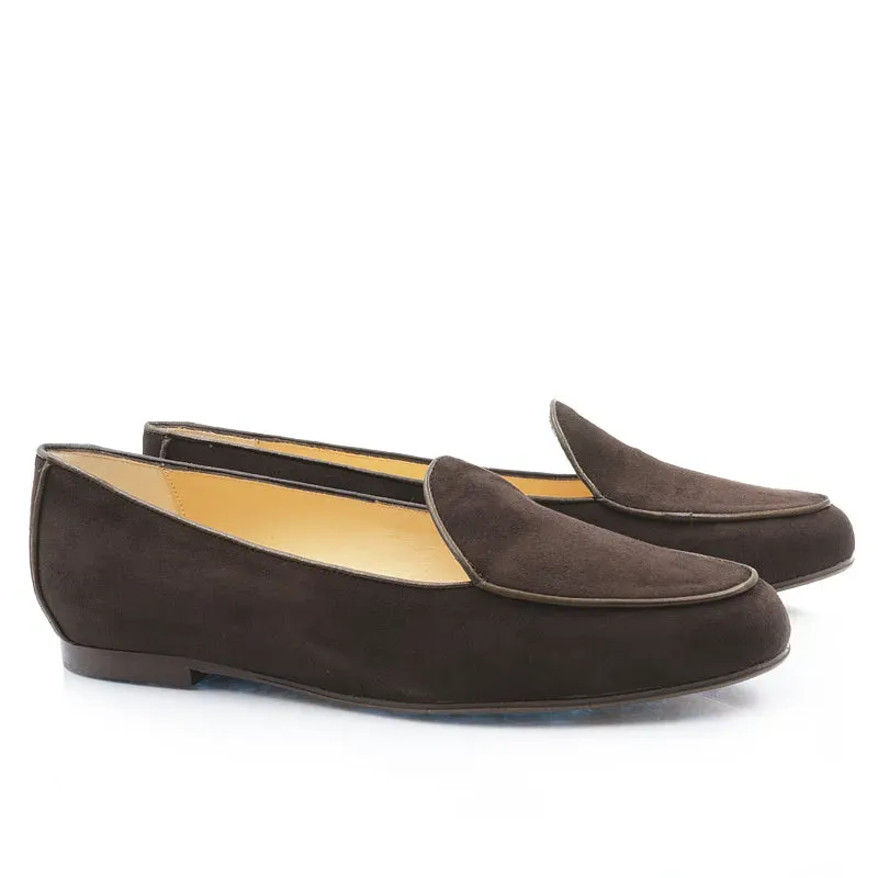 Bégum Paris Flocon mocassin marron foncé cuir 1 cm
