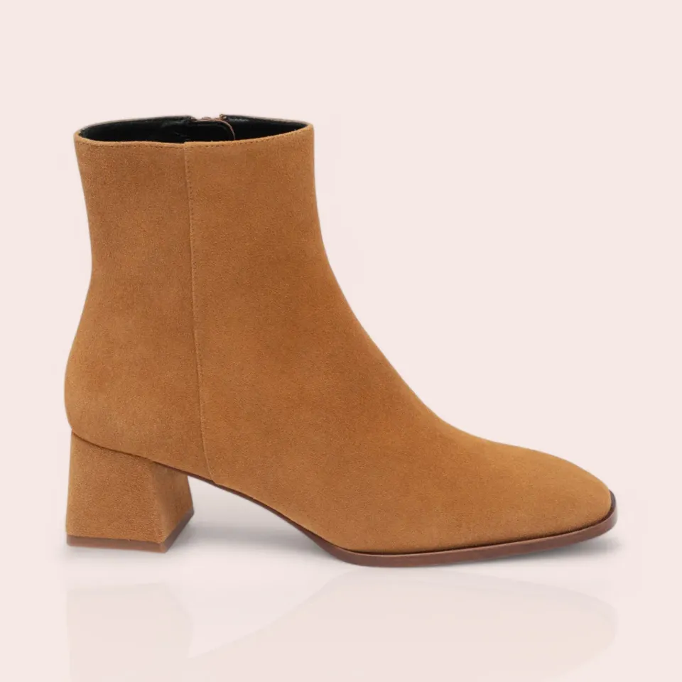 Karine Arabian Doryane bottine velours camel talon 50mm