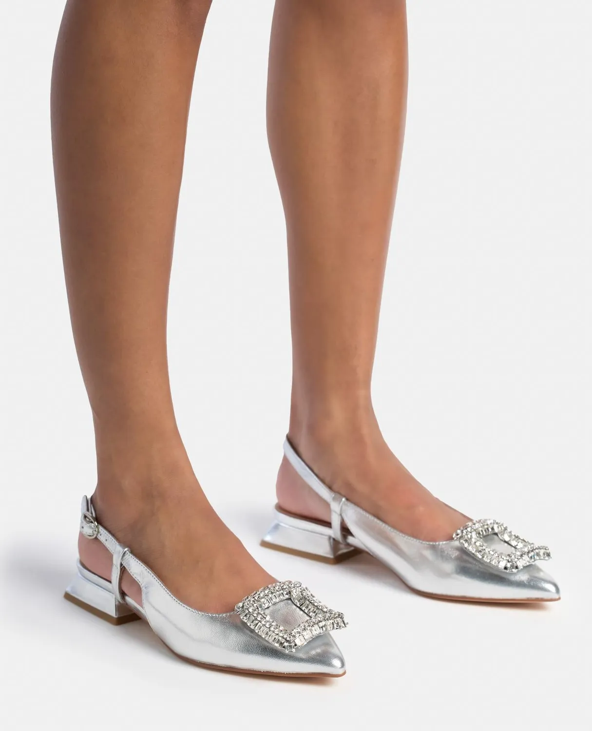 Alma en Pena V250480 ballerines argenté cuir pointure 35-42