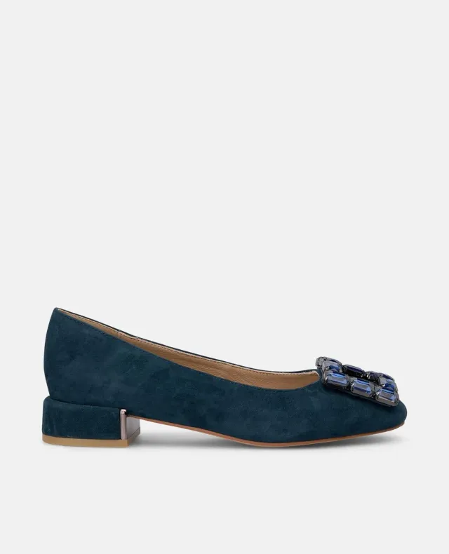 Alma en Pena I260094 ballerines cuir bleu bijou 3 cm