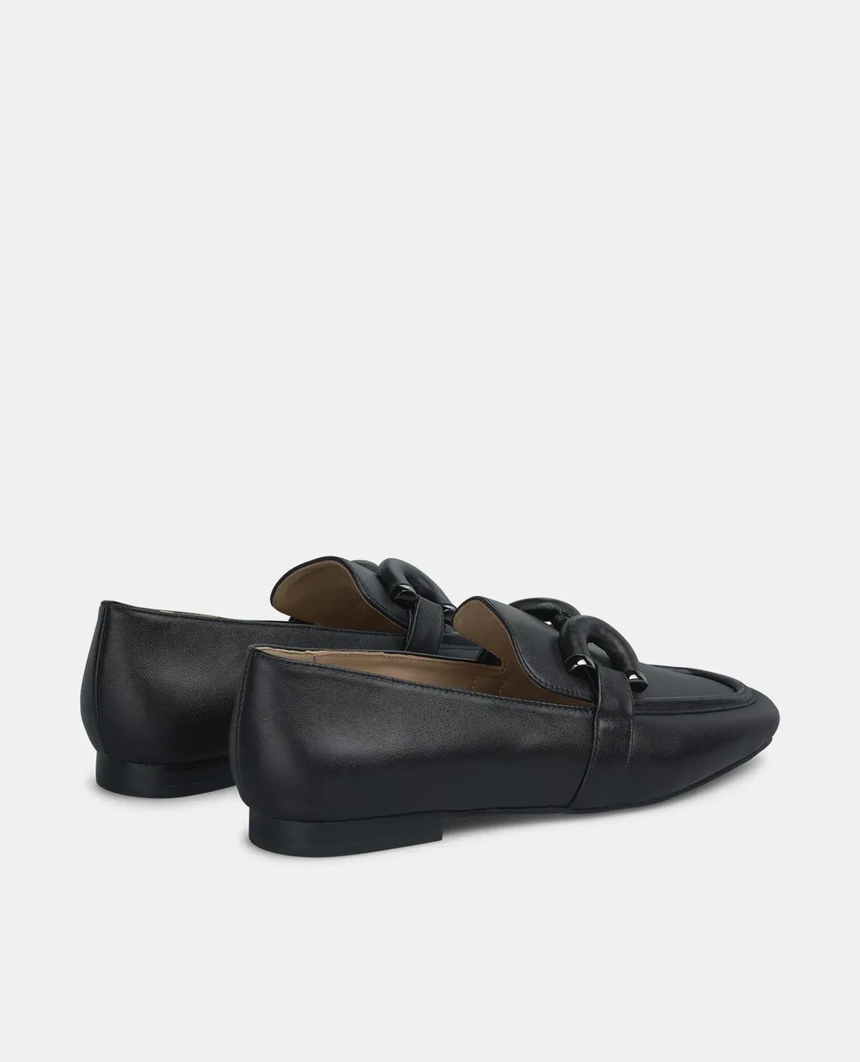 Alma en Pena V250305 mocassins noir cuir sans talon