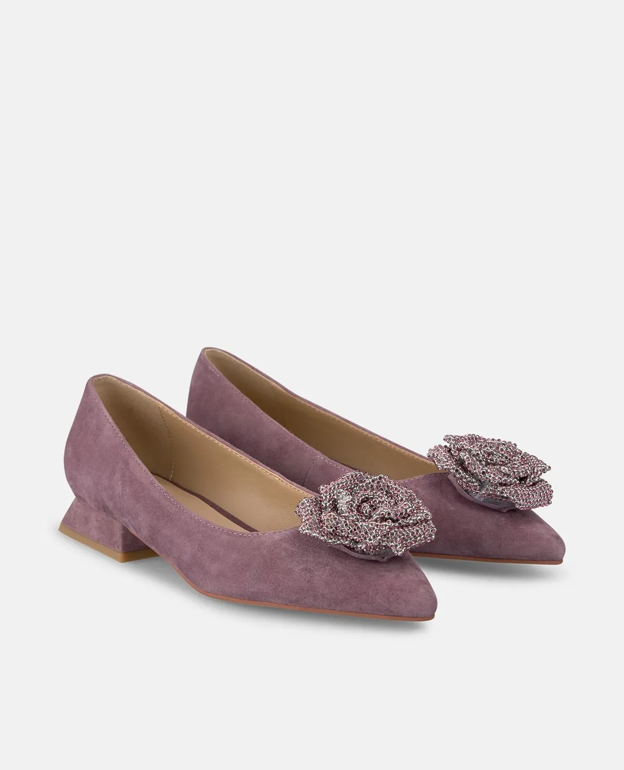 Alma en Pena I250131 ballerines lavande suède fleur