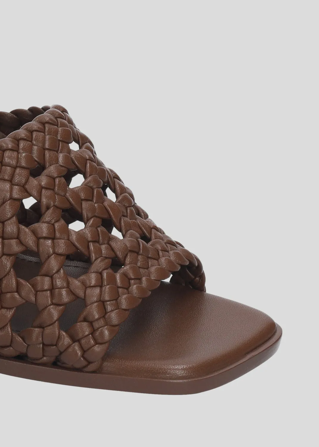 Lola Cruz Roxane Mules 90 mules marron talon 9 cm