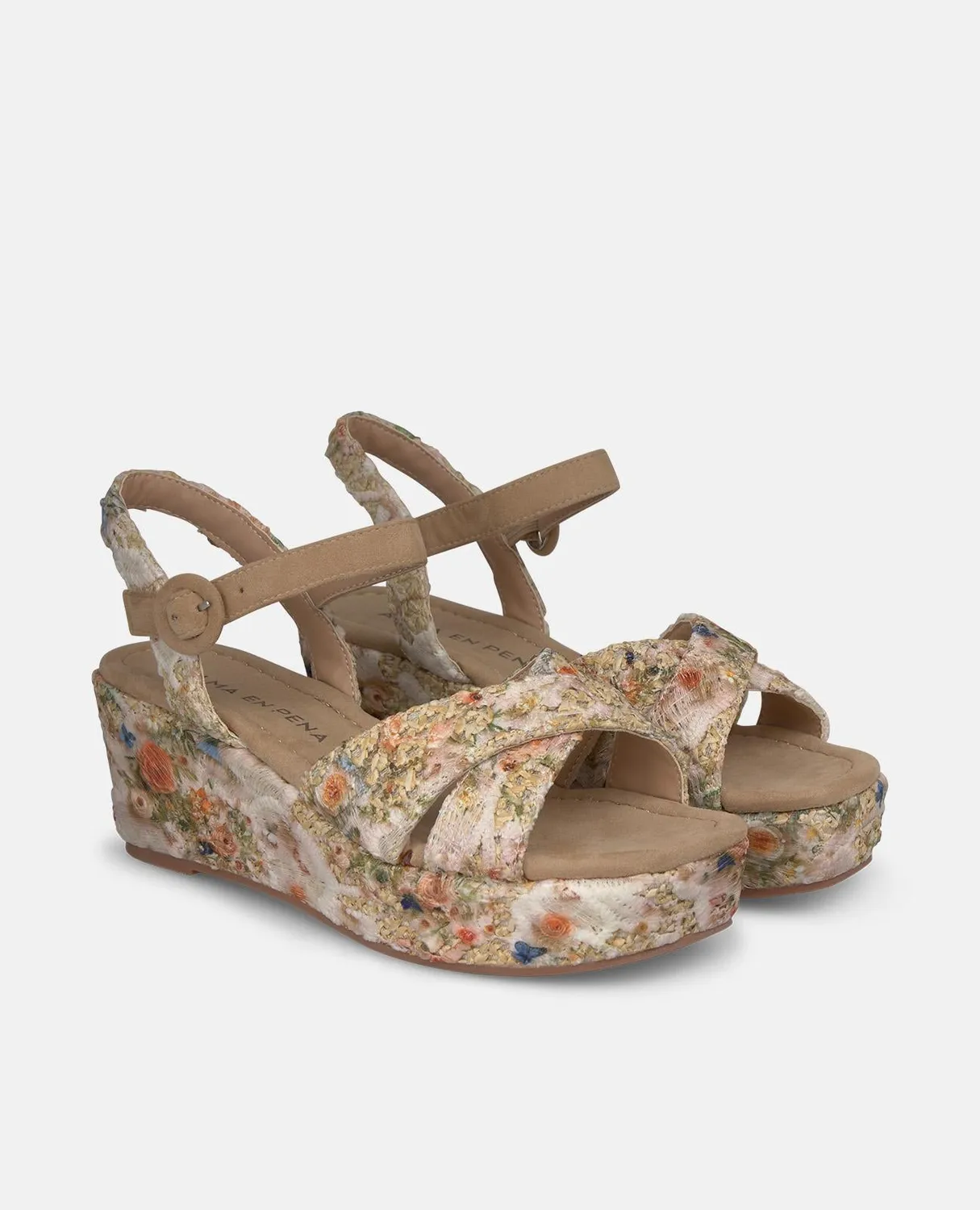 Alma en Pena V2650850 sandale compensée multicolore