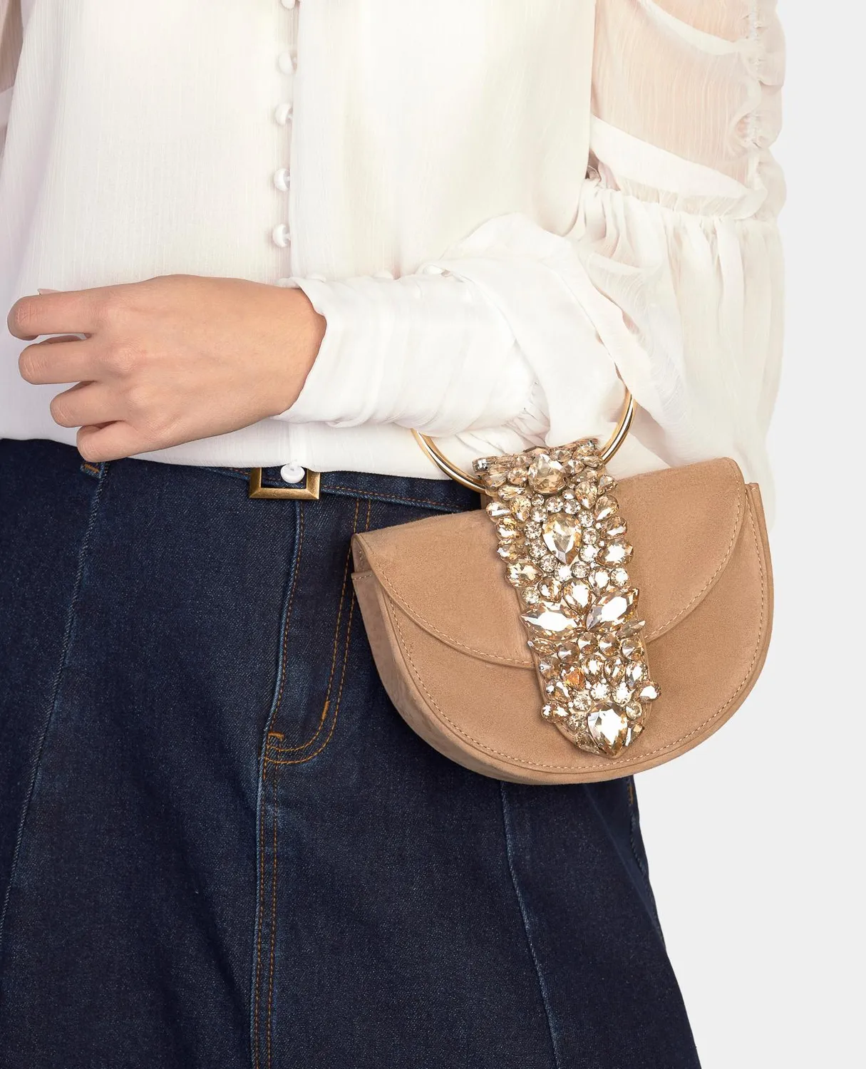 Alma en Pena BG100 sac demi-lune camel cuir