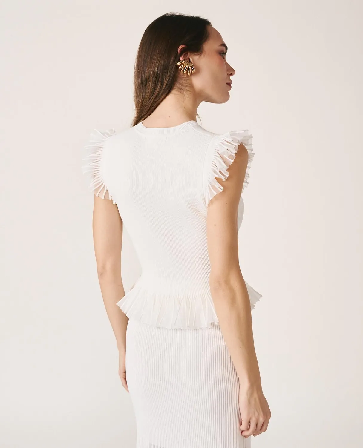 Alma en Pena V26CL0609 top blanc en viscose